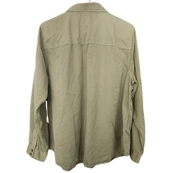 Torrid Olive Green Casual Button Down Size 2 - Picture 3 of 4